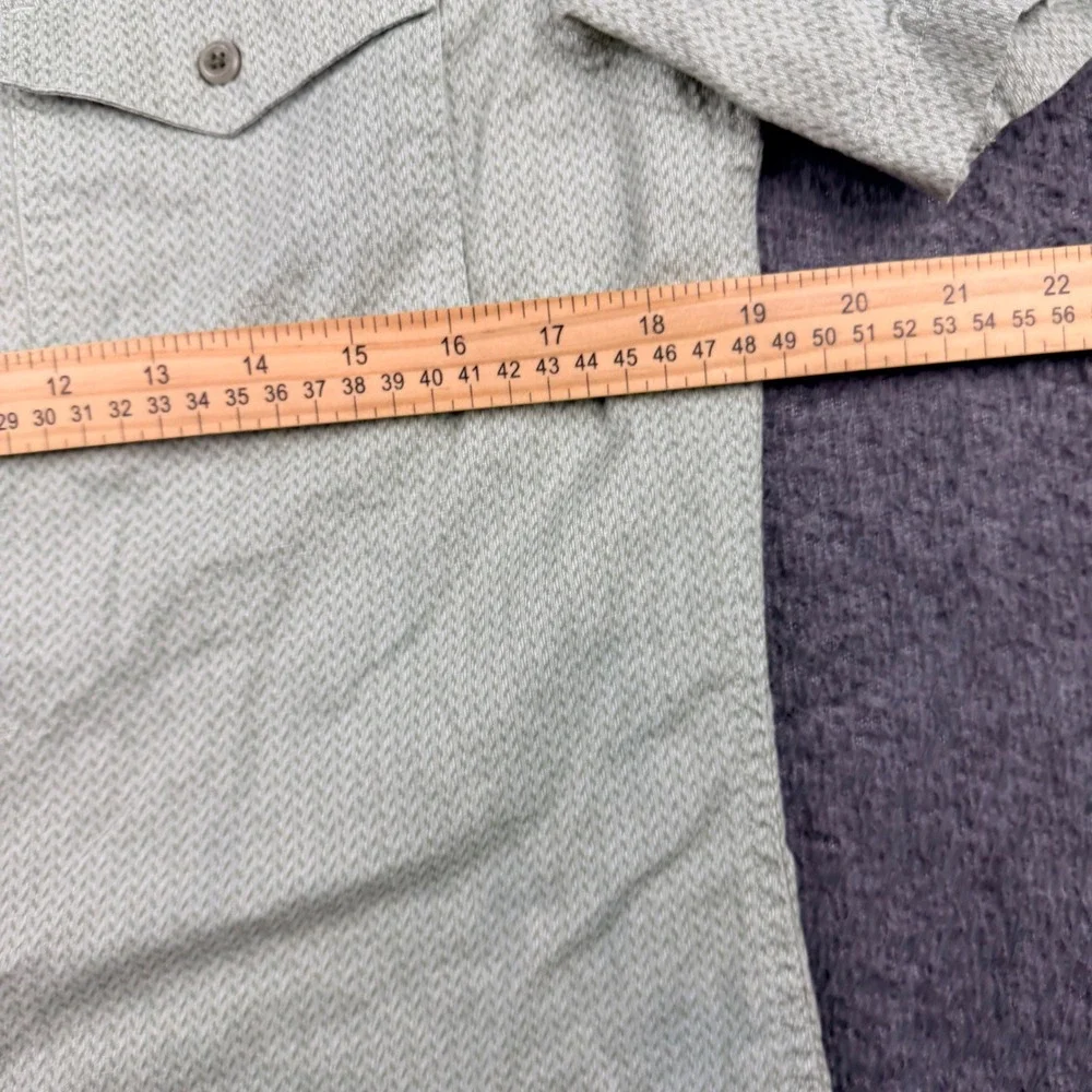 Banana Republic Mens Short Sleeve‎ Button Down Shirt Green Linen Blend Small